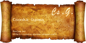Csonka Gyoma névjegykártya